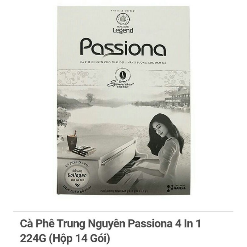 Cà Phê Trung Nguyên Passiona 4 In 1224G (Hộp 14 Gói)