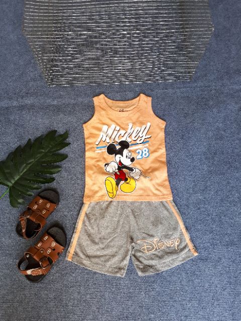 Đồ bộ ba lỗ bé trai hàng xuất dư VNXK hiệu Disney size 1-5t