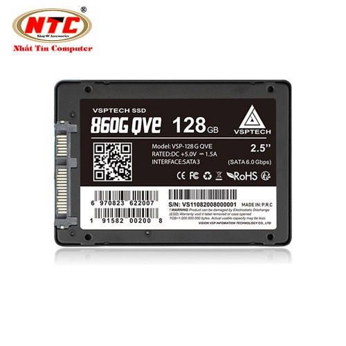 Ổ cứng SSD VSPTECH 860G QVE dung lượng 128GB - tốc độ ghi 420MB/s đọc 500MB/s (Đen)