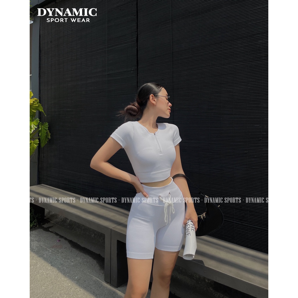 Quần đùi và Croptop thể thao tập Gym, Yoga, Aerobic nữ Biker