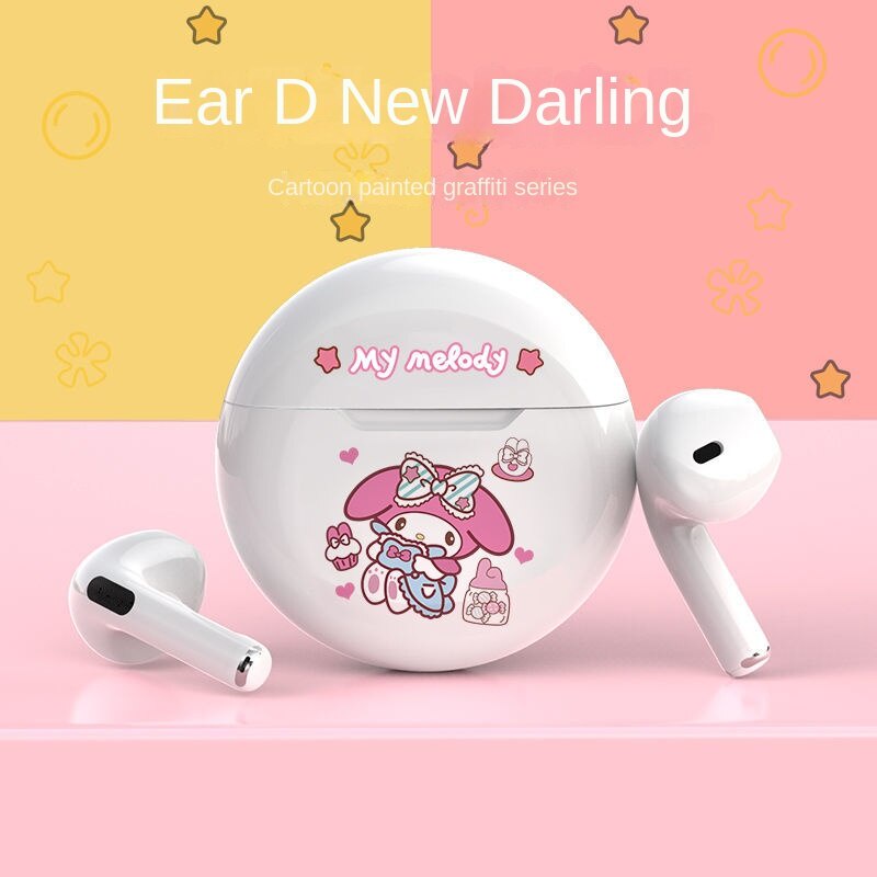 Tai Nghe Bluetooth Nhét Tai Không Dây Mini Hình Gấu / Dâu / Doremon / Cậu Bé Bút Chì Dễ Thương Thông Dụng Cho Nữ