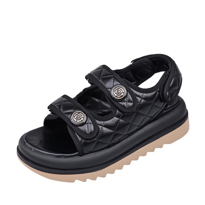 DÉP SANDAL DA HOA TRÀ SIÊU XINH