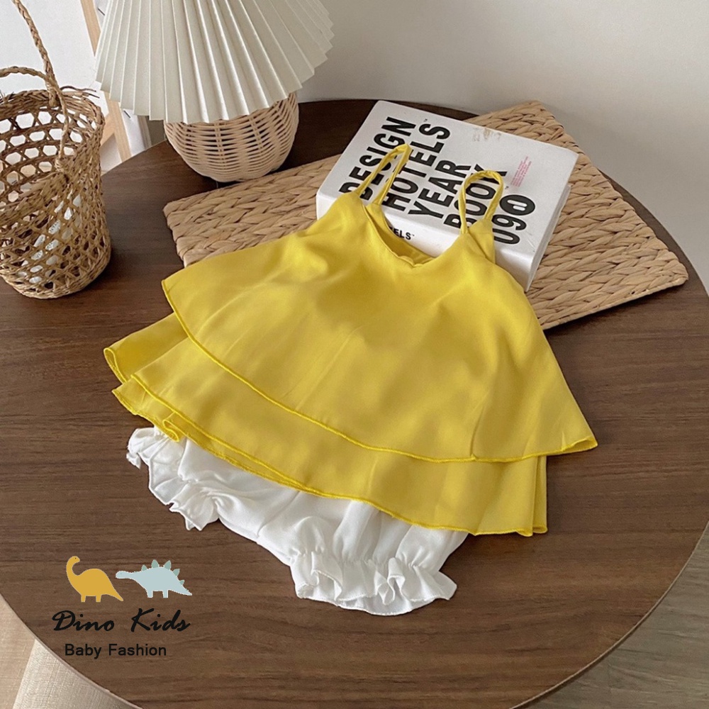 Bộ hè bé gái, Bộ 2 dây tầng habutai bé gái