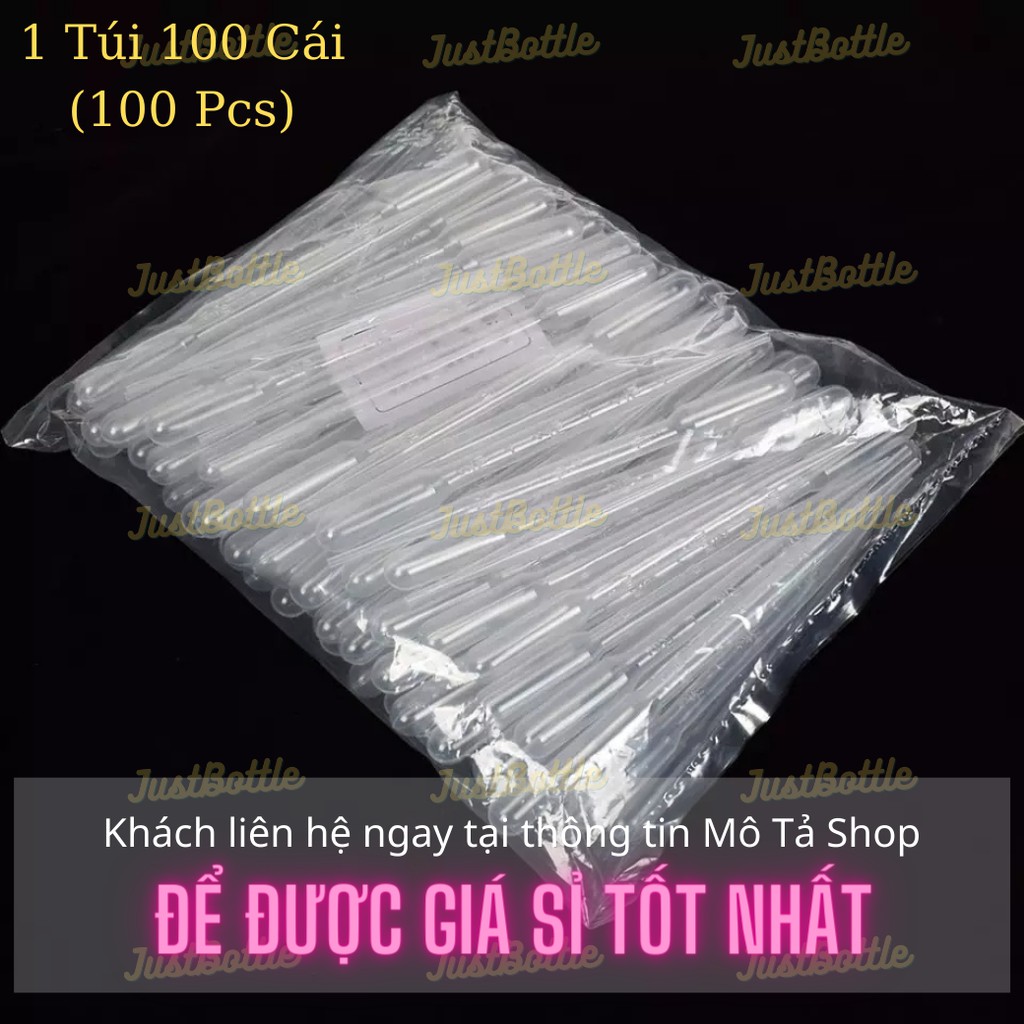 Ống hút nhỏ giọt hút dung dịch nước mỹ phẩm dùng trong phòng thí nghiệm 3ml - Pipet pasteur