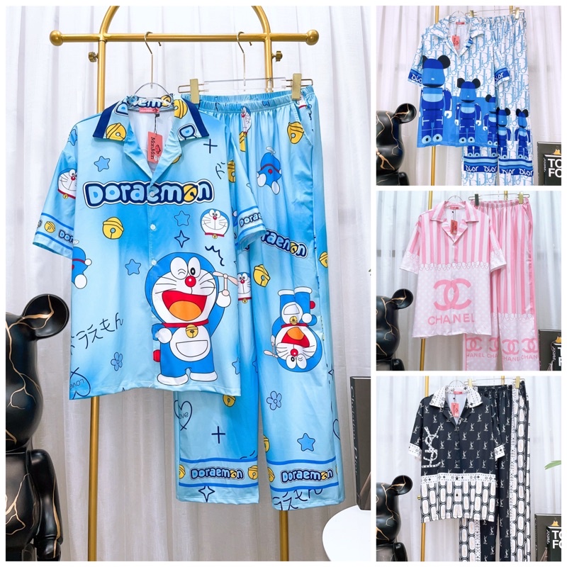 Đồ ngủ pijama thun lạnh 3D mặc mát ở nhà 40-65kg