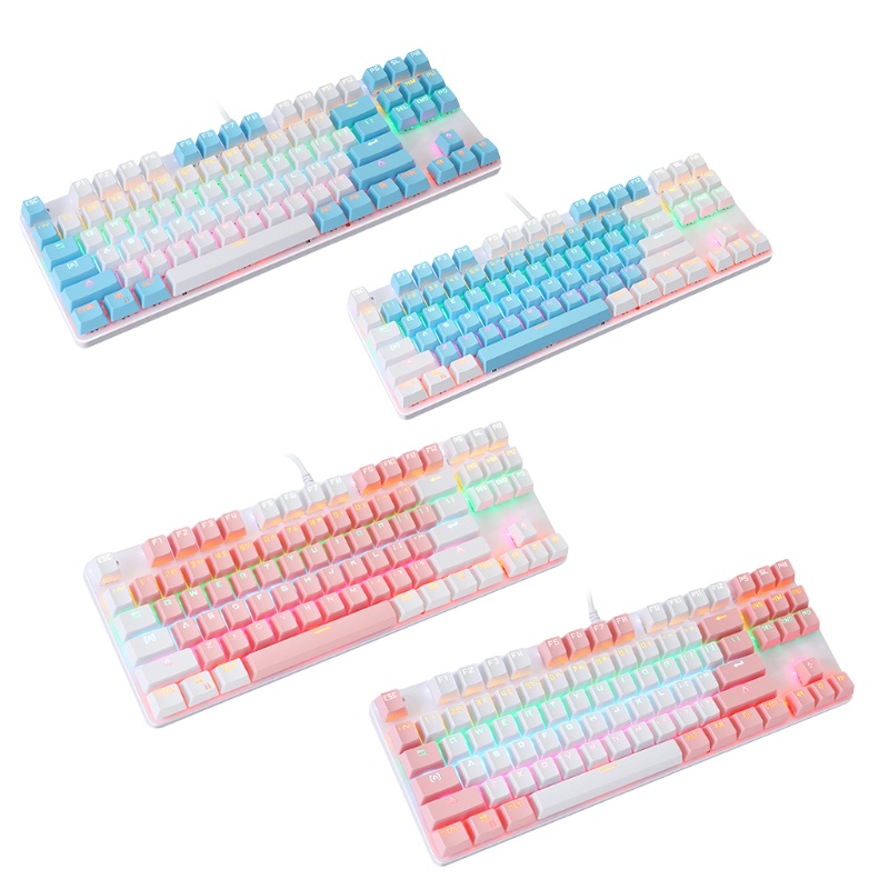 Bàn Phím Cơ K100 87 Phím Hai Màu Dành Cho Game Thủ
