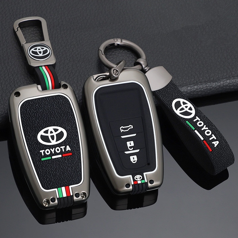 ✨Mới✨ Ốp Chìa Khóa Xe Toyota Cross, Camry, Altis 22 Hợp Kim Mẫu Cờ Ý