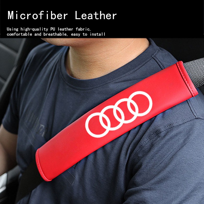 Đệm Bọc Dây Đai An Toàn Bằng Da Cho Xe Hơi Audi A4 Tt A3 A5 A6 Q7 Q5 Rs3 Q3 A7 Rs6 Rs7 A8L Rs5 Rs4 Q8