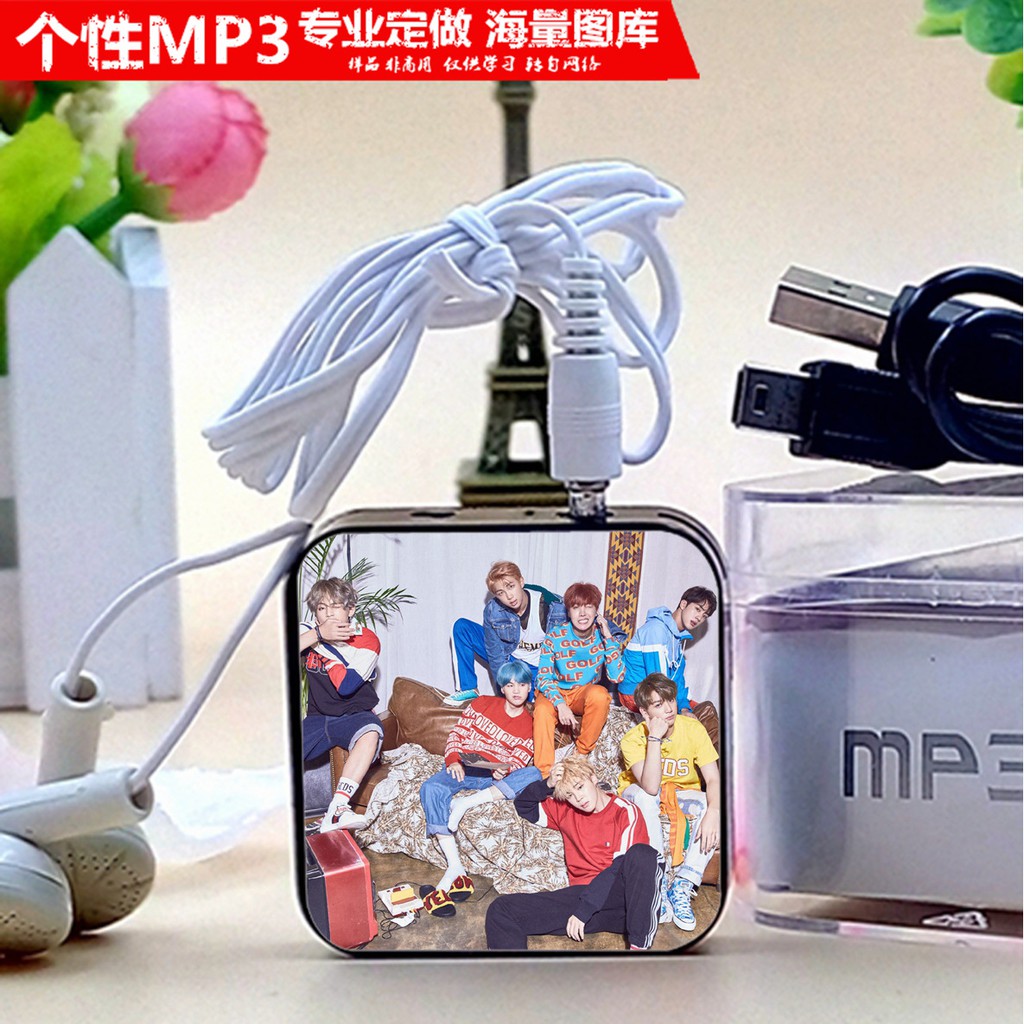 Máy nghe nhạc BTS V MP3 tặng tai nghe cắm dây có mic và dây sạc nhỏ gọn tiện lợi thời trang Jungkook RM JIMIN SUGA JHOPE