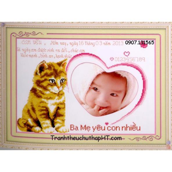 - Tranh thêu chữ thập khung hình cho bé theo 12 con giáp NCS-NGỌC CHÂU SHOP