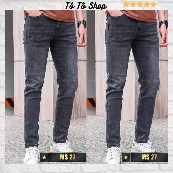 Quần jean nam trơn chất bò cao cấp co dãn 4 chiều ❤️FREESHIP❤️ quần rin nam đẹp NHIỀU MẪU MỚI Tô Tồ Shop - MQ17