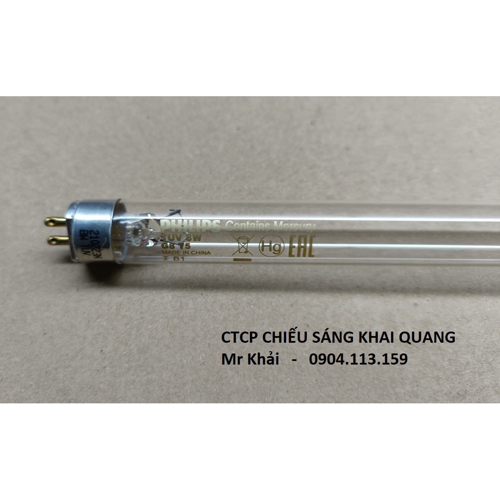 Bóng đèn Philips TUV 8W G8 T5 dài 30cm