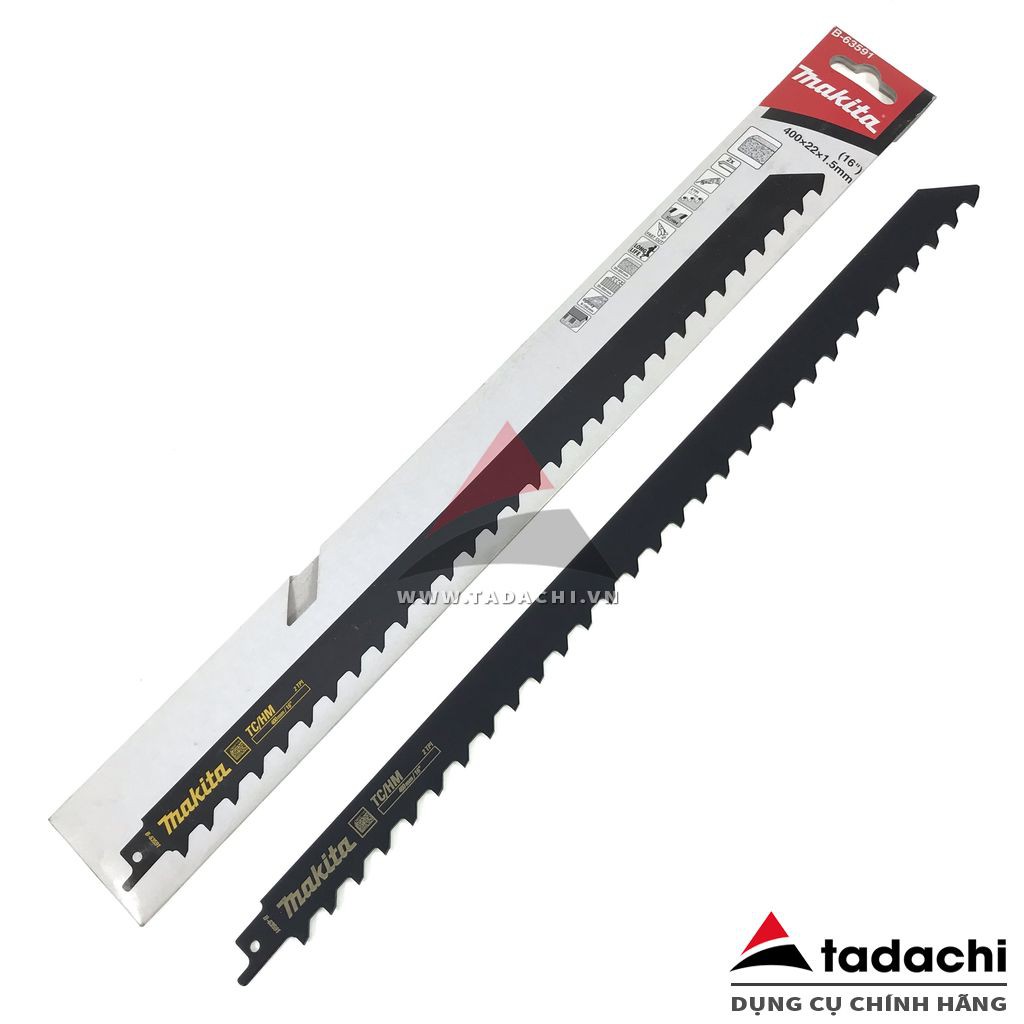 Lưỡi cưa kiếm hợp kim cắt bê tông nhẹ 400x22x1.5mm Makita B-63591 (01 lưỡi) | Tadachi