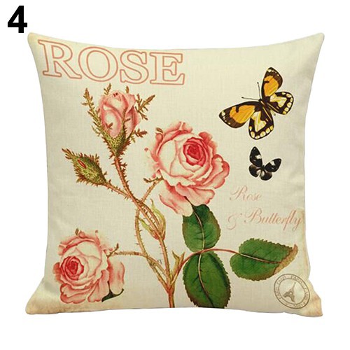 Vỏ áo gối họa tiết hoa kiểu cổ điển để trang trí nội thất