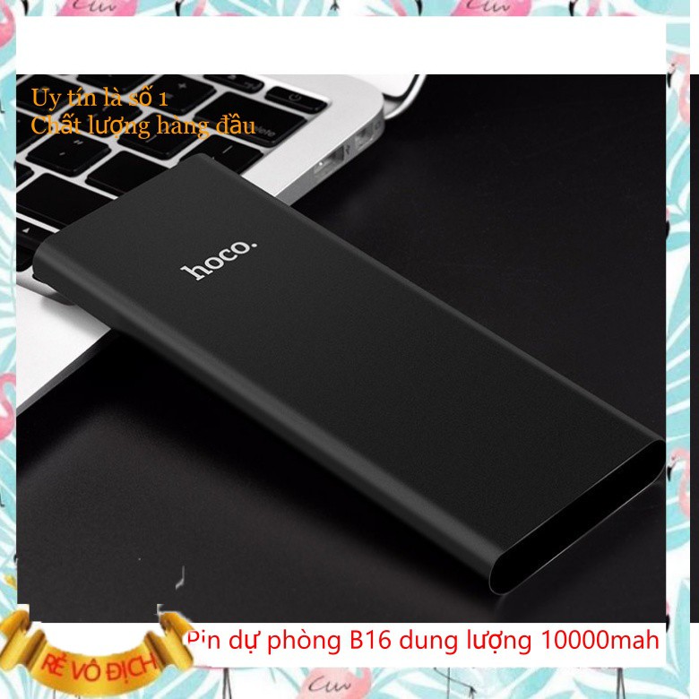 Sạc Dự Phòng B16 Dung Lượng 10000 mAh Lõi Siêu Mỏng, 2 Cổng Output 3A Chính Hãng Giá Tốt bobstore01