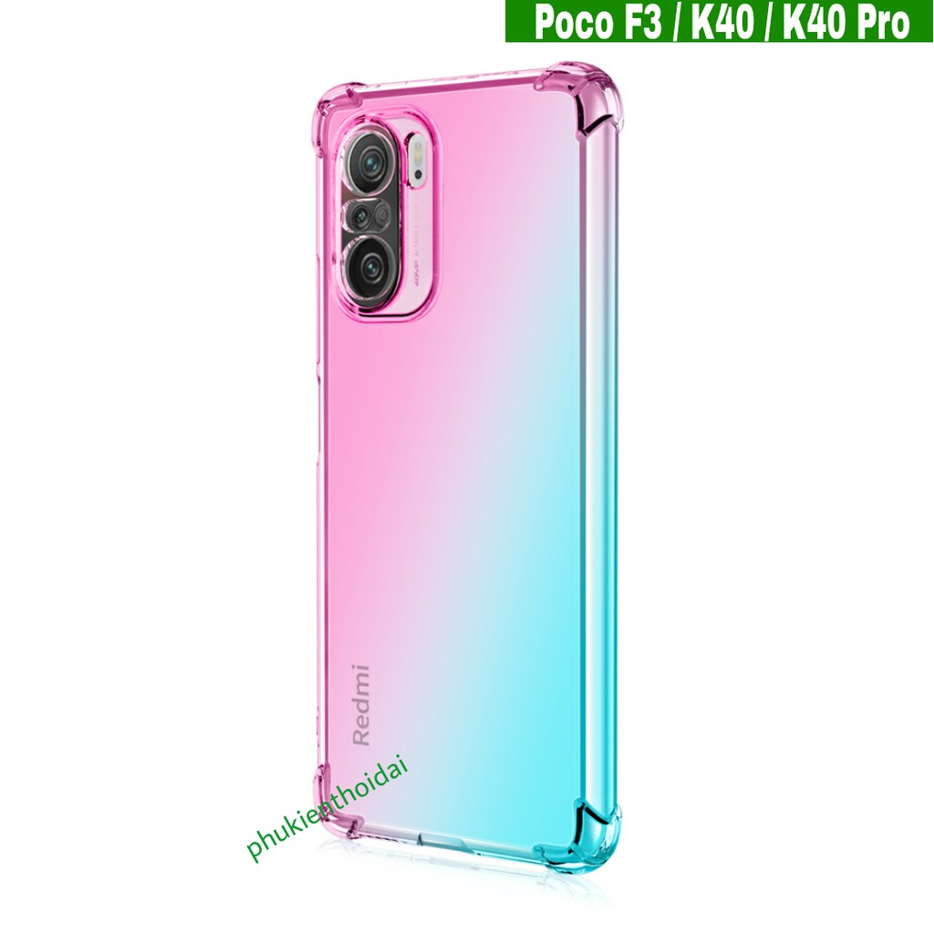 Ốp lưng Poco F3 / K40 / K40 Pro / K50 Gaming / K40 Gaming / K50 / K50 Pro / K60 dẻo đa sắc lồi 4 góc chống va đập