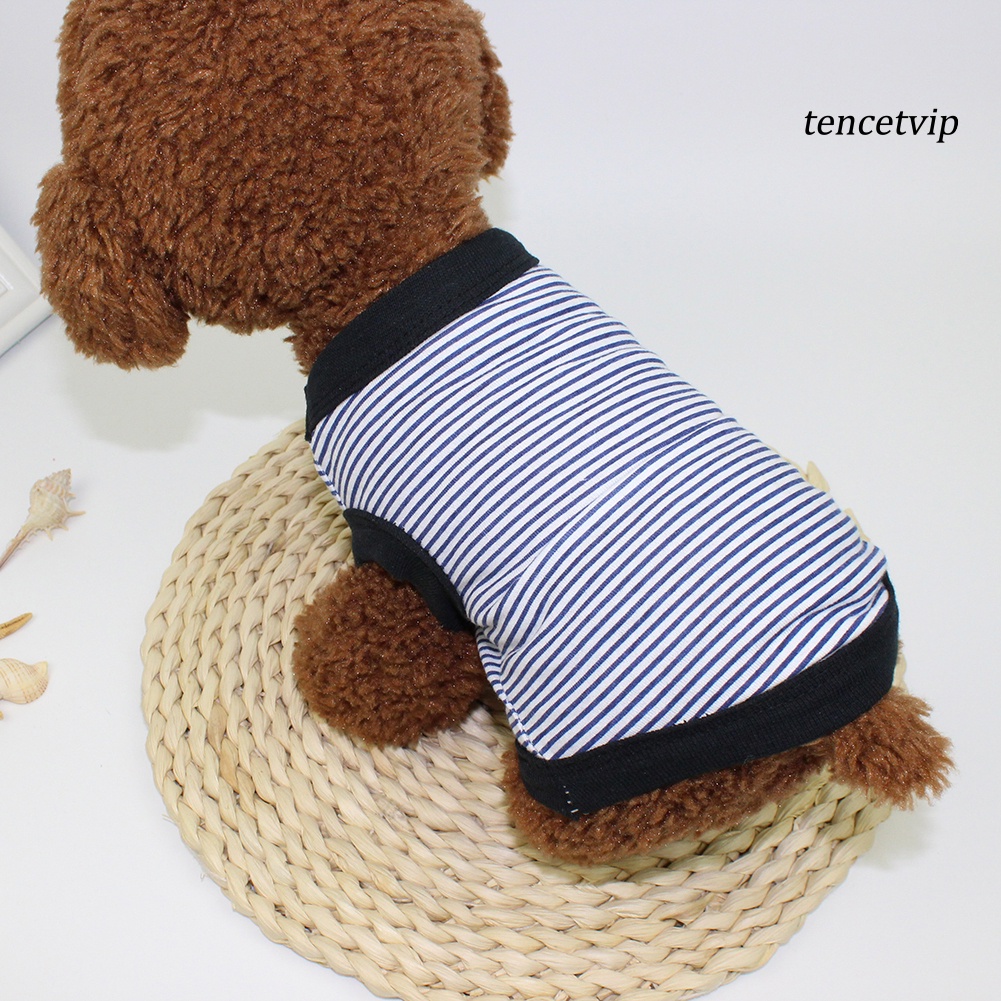 Áo Thun Cotton Mềm Thoáng Khí Họa Tiết Kẻ Sọc Cho Thú Cưng