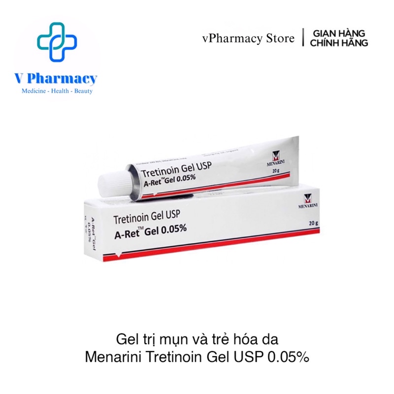Đặc điểm nổi b Gel Tretinoin USP Aret 0.1% Menarini chính hãng Ấn Độ (20g)