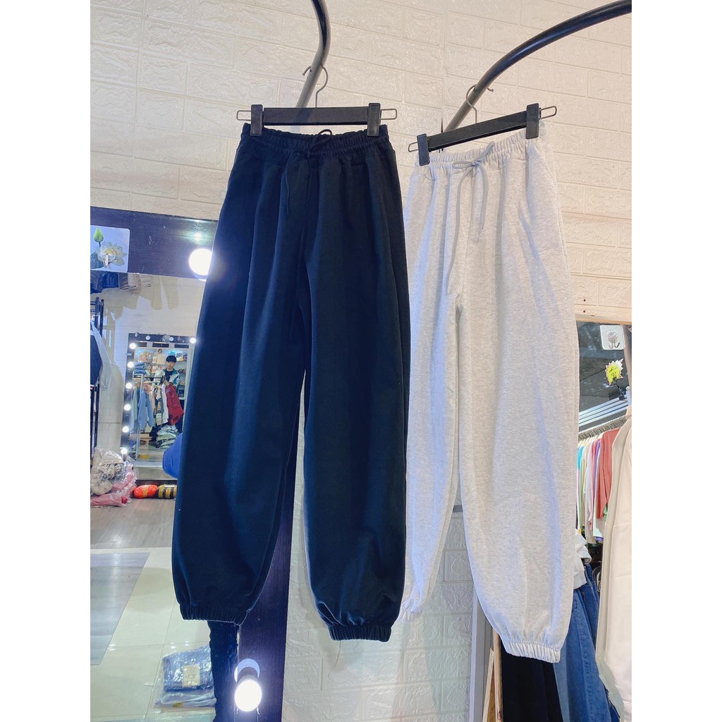 🆕 Quần jogger KA 💖FREESHIP💖 from quần ống rộng vải nỉ ép không xù 2 màu Đen Xám, HOT