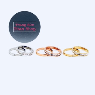 Nhẫn nữ titan set 2 chiếc NN036