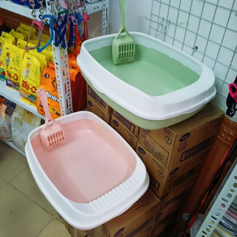 Chậu cát chậu vệ sinh cho mèo khay vệ sinh cho mèo tặng kèm xẻng