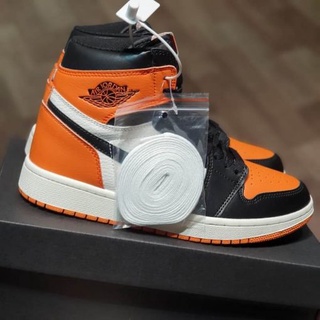 Giày Air Jordan 1 Retro Shattered Backboard,  giày Sneaker màu cam đen cổ cao nam nữ phong cách t