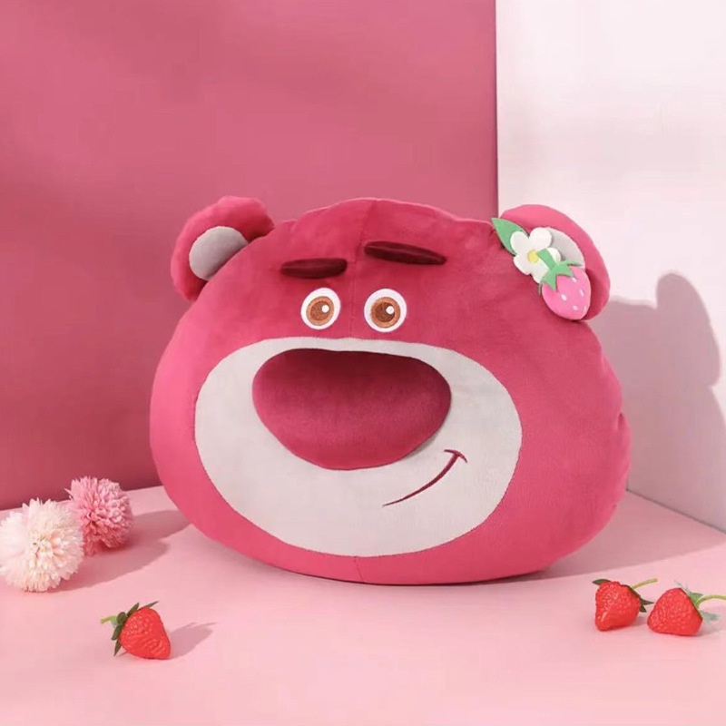 [ CHÍNH HÃNG - CÓ SẴN ] Gối gấu dâu Lotso Disney ( hồng đậm )