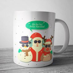 Cốc Sứ Dày In Hình Tuần Lộc Giáng Sinh Đáng Yêu