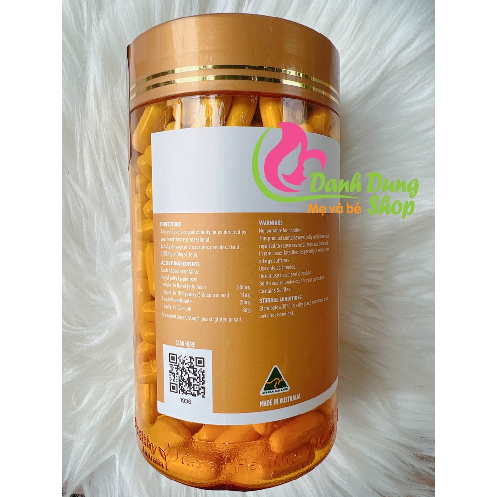 Sữa Ong Chúa Healthy Care Royal Jelly 365 viên (úc)