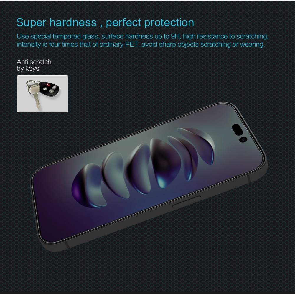 Kính Cường Lực 9H Chống Chói &amp; Dấu Vân Tay NILLKIN Cho iPhone 14 Pro