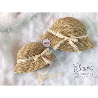 Set mũ ajuma cho mẹ và bé