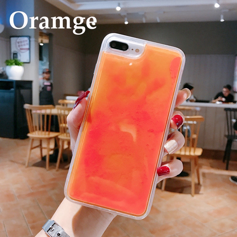 Ốp Điện Thoại Suntaiho Phối Cát Và Dịch Lỏng Phát Quang Neon Dành Cho iPhone 11 Pro Max XR 6s XS Max 7 8 Plus