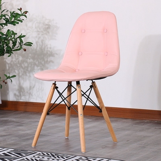 Ghế Eames bọc cúc chân gỗ , ghế cafe trang trí decor
