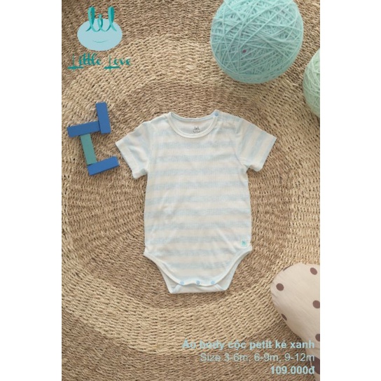 Lil little love - Áo liền quần, body suit vải petit cho bé trai bé gái 5-10kg