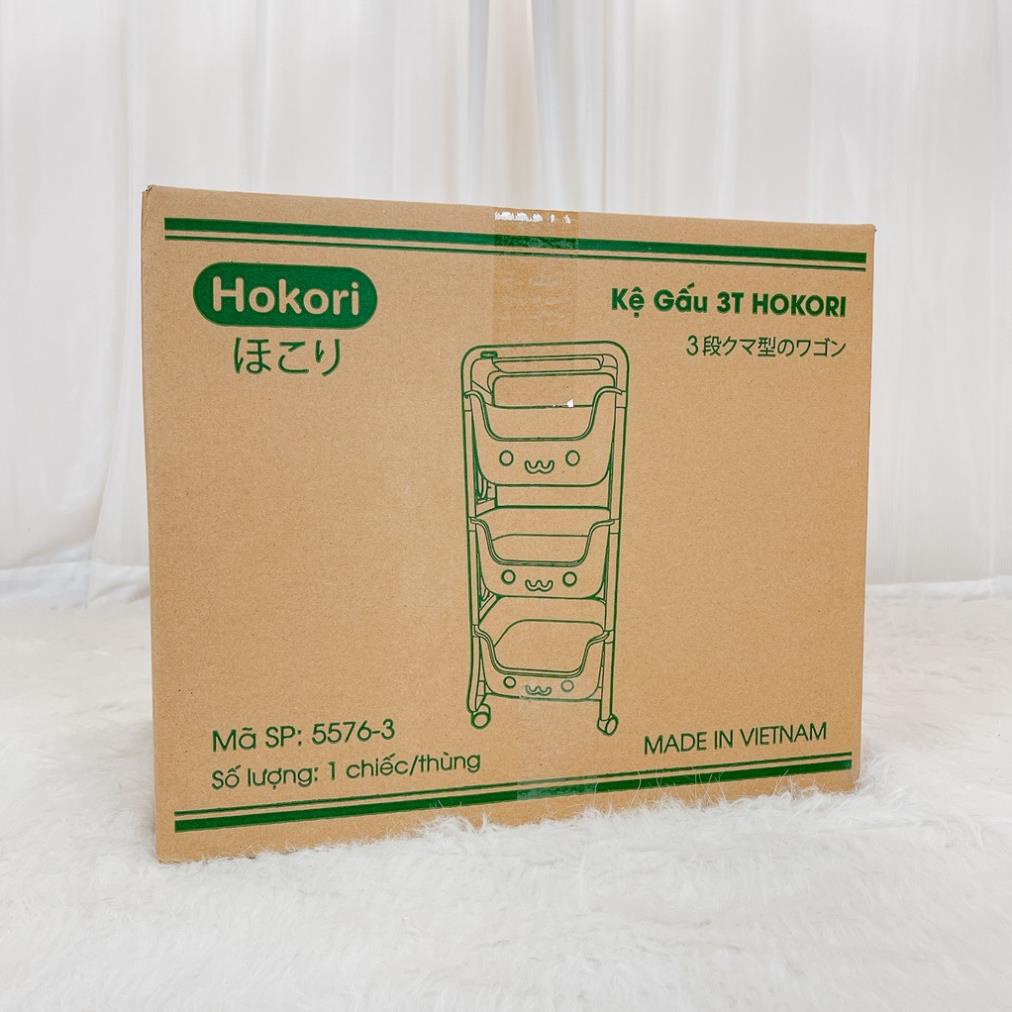 Kệ gấu Hokori đựng đồ đa năNG có bánh xe Việt Nhật 5576