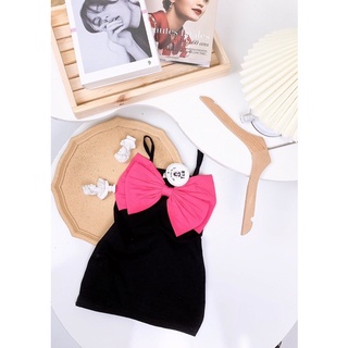 Set váy body dây nơ cho bé gái