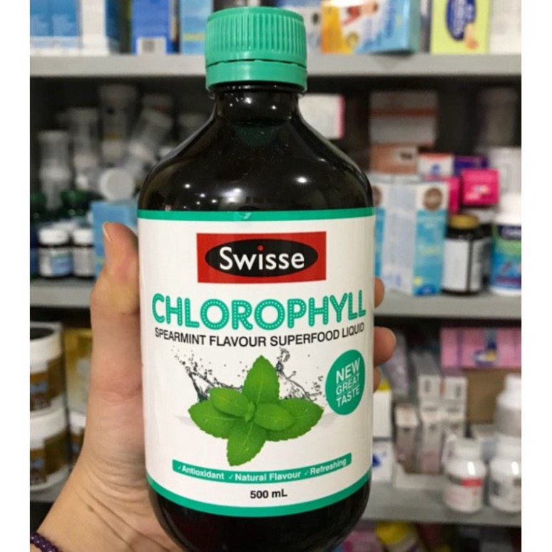 Nước uống diệp lục vị bạc hà Swisse Chlorophyll 500ml Chợ Việt Úc