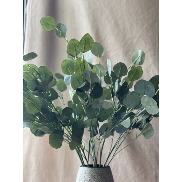 Hoa giả/Hoa lụa - Lá bạch đàn tròn, Lá tai voi phụ kiện cắm kèm hoa decor, trang trí nhà, cửa hàng, sự kiện, chụp ảnh..