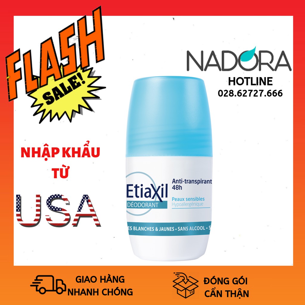 Lăn Khử Mùi Hàng Ngày Etiaxil Deodorant Anti Transpirant 48h 50ml