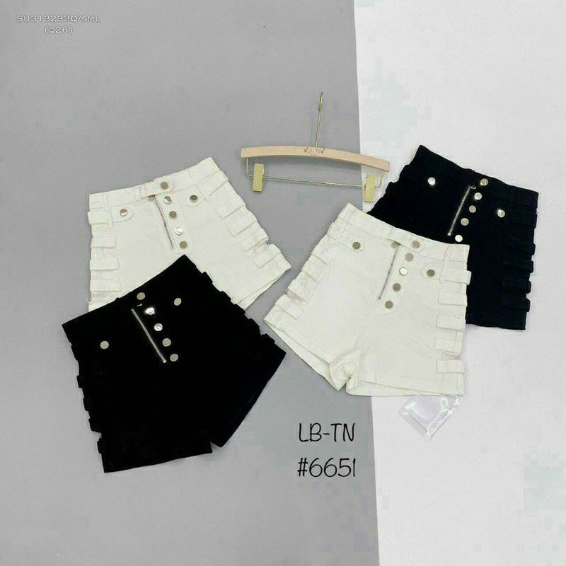 QUẦN KAKI LƯNG CAO NÚT HỞ BÊN SÉC XI