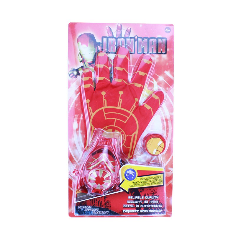 Găng tay chưởng của đội người sắt và bộ quần áo ironman Siêu Anh Hùng Avengers Marvel Cho bé spiderman