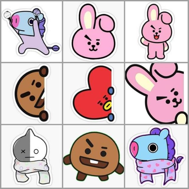 Áo Hoodie Tay Lửng BT21, Áo Thun Tay Lửng BTS