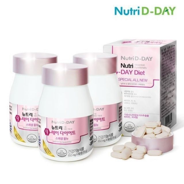 [Hiệu Quả] Viên Uống Giảm Cân Cực Mạnh NUTRI D-DAY DIET Hàn Quốc 60V