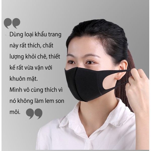 Khẩu trang Pitta Mask đen chống giọt bắn chống bụi mịn kháng khuẩn