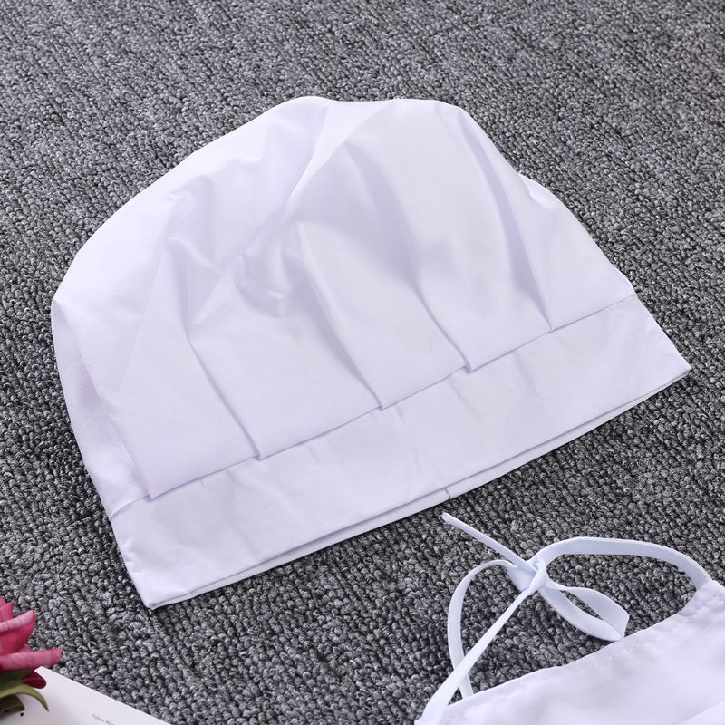 Mary☆Cute Newborn Infant Hat Apron Baby Cook Costume White Photos Photography Prop