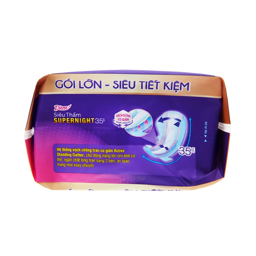 Băng Vệ Sinh Ban Đêm Super Night 35cm Diana 12 Miếng