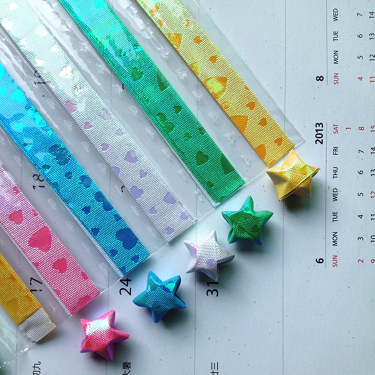 Set Giấy Xếp Ngôi Sao May Mắn Nhiều Màu Sắc Dùng Làm Đồ Thủ Công DIY