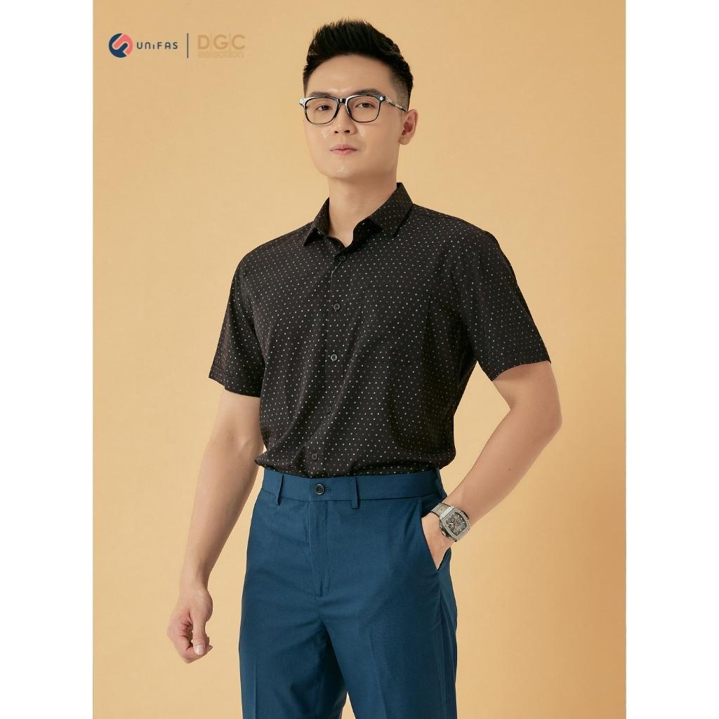 Áo sơ mi nam DGCs ngắn tay dáng suông, chất vải sợi tre Bamboo thoáng mát thấm hút tốt SASNBB14M