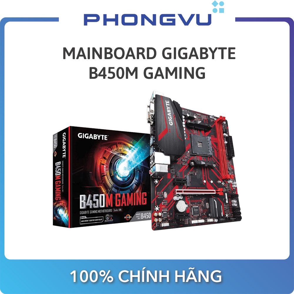 [Mã ELMALL10 giảm 10% đơn 500K] Bo mạch chính/ Mainboard Gigabyte B450M Gaming