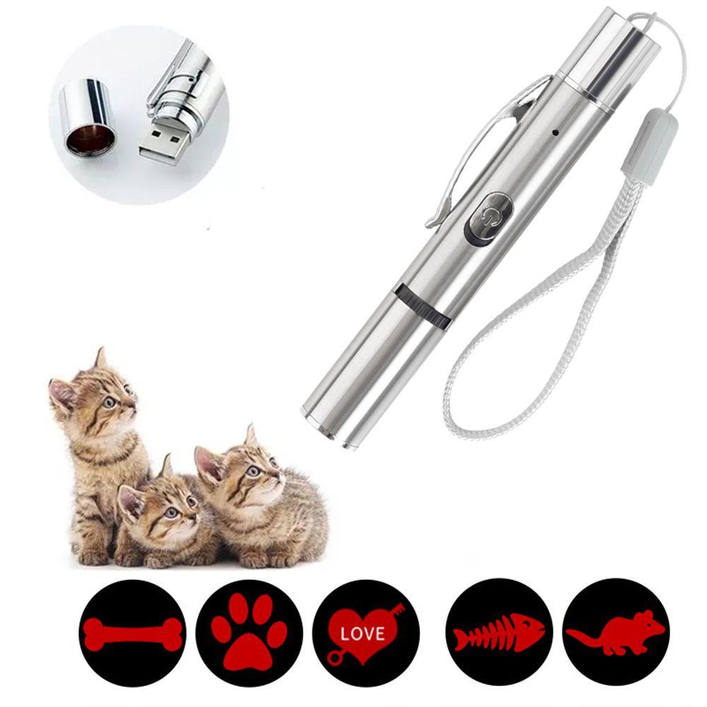 Đồ Chơi Đèn Tương Tác Nhiều Họa Tiết Độc Đáo Kèm Sạc USB Tiện Dụng Cho Mèo Cưng
